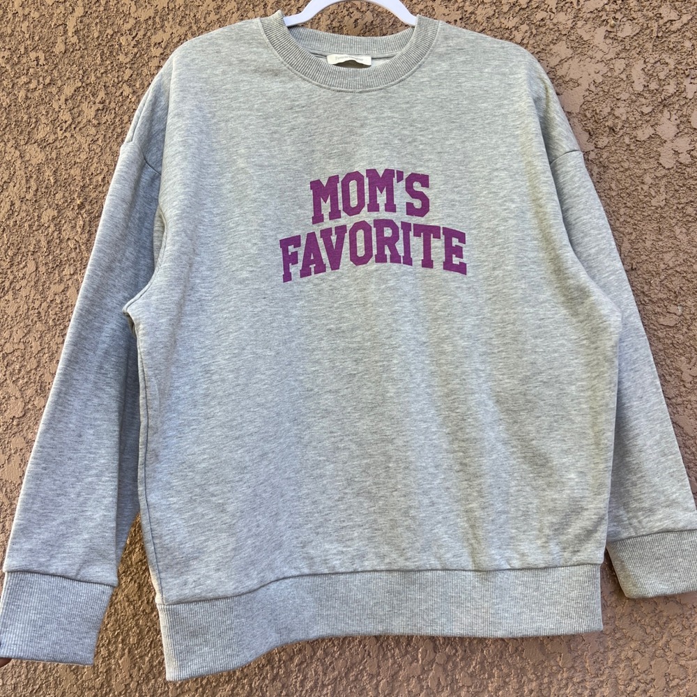 Favorite Daughter Sweatshirt Oversized S Moms Favorite Graphic Crewneck Preppy